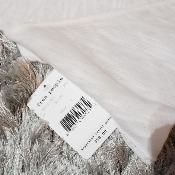 Free People Molly's crop tee white size S c - Picture 6 of 6